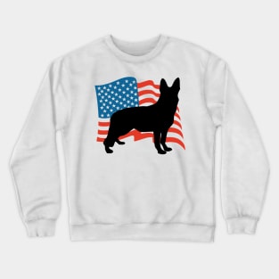German Shepherd USA America - Dog Lover Dogs Crewneck Sweatshirt